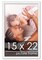 15x22 Solid Wood Picture Frame with UV-Resistant Acrylic & Acid-Free Backing, Available in 6 Finishes: Matte Black, Matte White, Metallic Bronze, Silver, Natural Wood Grain & Mahogany